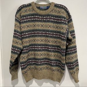 Woodstock International By Bernard 100% Shetland Wool Size Large Sweater Unisex